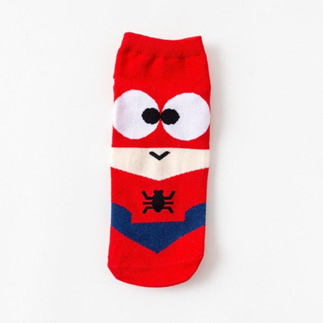 Unix Socks for Women's Pure Cotton Candy-Colored Cartoon Short Socks Heart Casual Animal Funny Socks Cute Short Fun Boat Socks For Men And Women