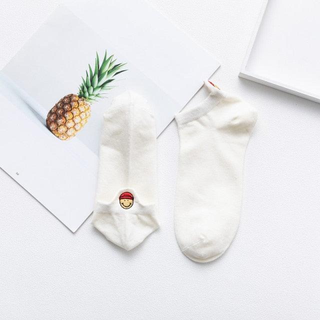 Unix Socks for Women's Pure Cotton Candy-Colored Cartoon Short Socks Heart Casual Animal Funny Socks Cute Short Fun Boat Socks For Men And Women