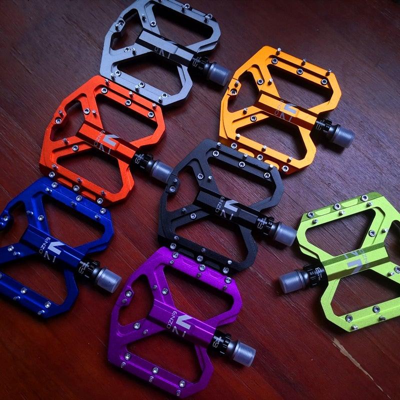 New Mountain Non-Slip Bike Pedals Platform Bicycle Flat Alloy Pedals 9/16 3 Bearings For Road Bikes Mountain Bike Pedals Flat Bicycle Pedals 9/16 Lightweight Road Bike Pedals Carbon Fiber Sealed Bearing Flat Pedals