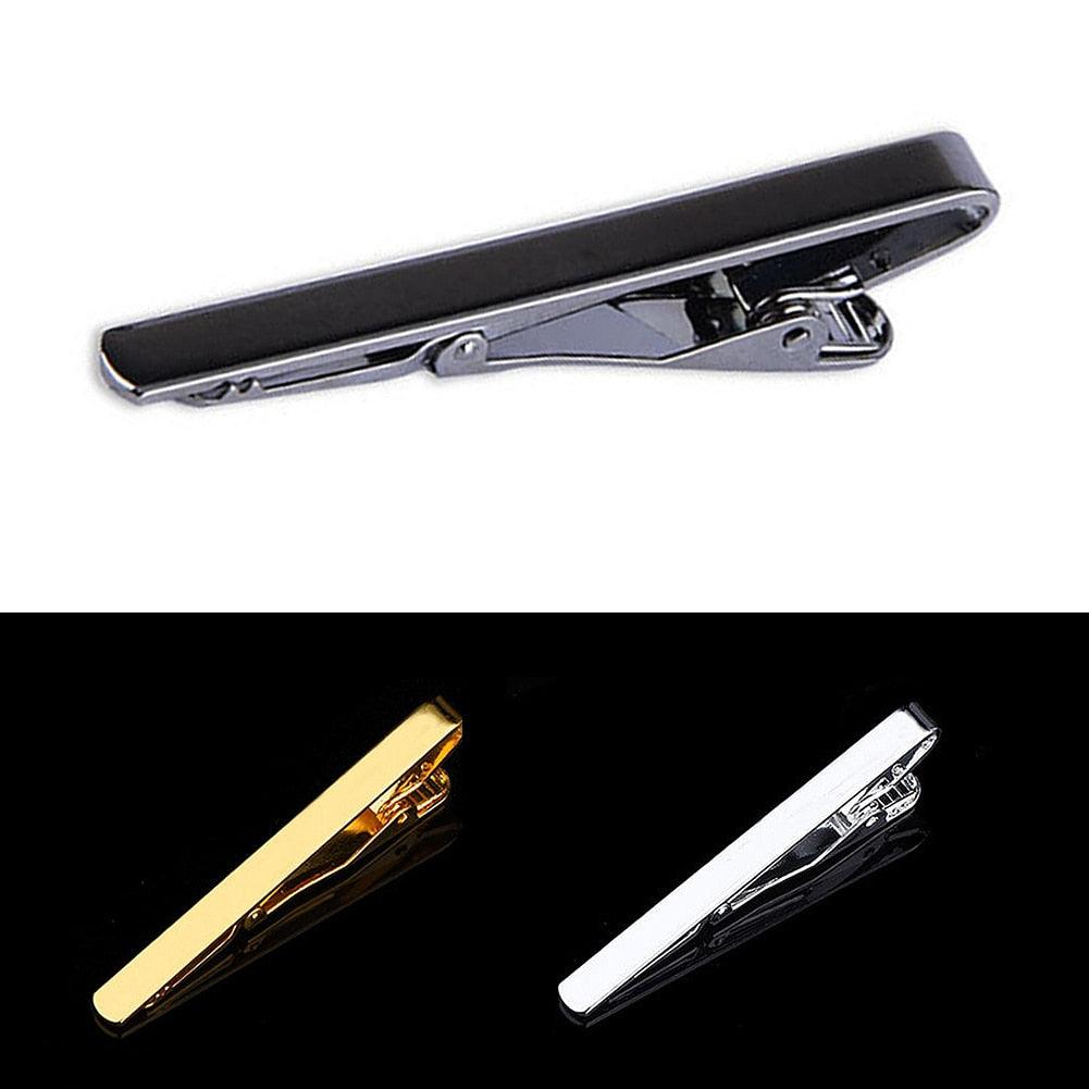 New Tie Clips Men's Metal Necktie Bar Tie Clips Dress Shirts Tie Pin For Wedding Ceremony Metal Gold Color Tie Clip Man Accessories Shirts Tie Pin For Classic Luxury Men Accessories