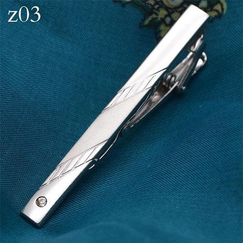 New Tie Clips Men's Metal Necktie Bar Tie Clips Dress Shirts Tie Pin For Wedding Ceremony Metal Gold Color Tie Clip Man Accessories Shirts Tie Pin For Classic Luxury Men Accessories