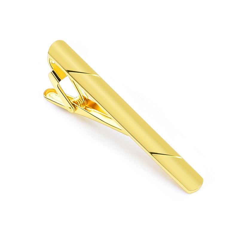New Tie Clips Men's Metal Necktie Bar Tie Clips Dress Shirts Tie Pin For Wedding Ceremony Metal Gold Color Tie Clip Man Accessories Shirts Tie Pin For Classic Luxury Men Accessories
