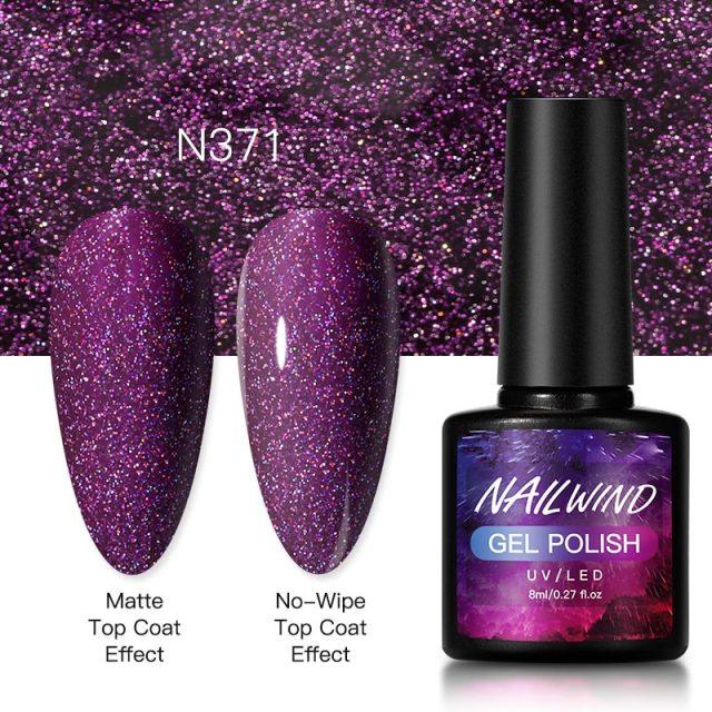 New Womens Fashion Gel Nail Polish UV LED Semi Permanent Matt Glossy Effect Luxury Manicure Design