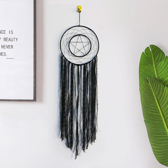 Nordic Evil Eye Dream Catcher Home Room Decor Moon Design Feather Wall Hanging Ornament Black Room Decoration For  Farmhouse  College Dorm Wind Chimes Gift Festival Decorations Photography