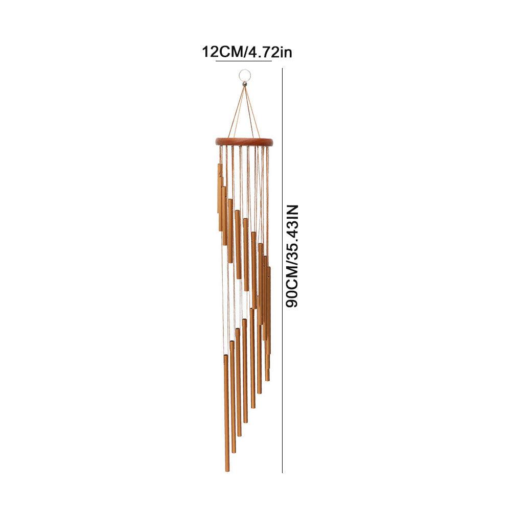 Nordic Wind Chimes Metal Wind Bells Classic Handmade Ornament 18 Tubes Outdoor Wall Hanging Home Decor 90x120cm Handmade Ornament Garden Patio Outdoor Wall Hanging Home Decor