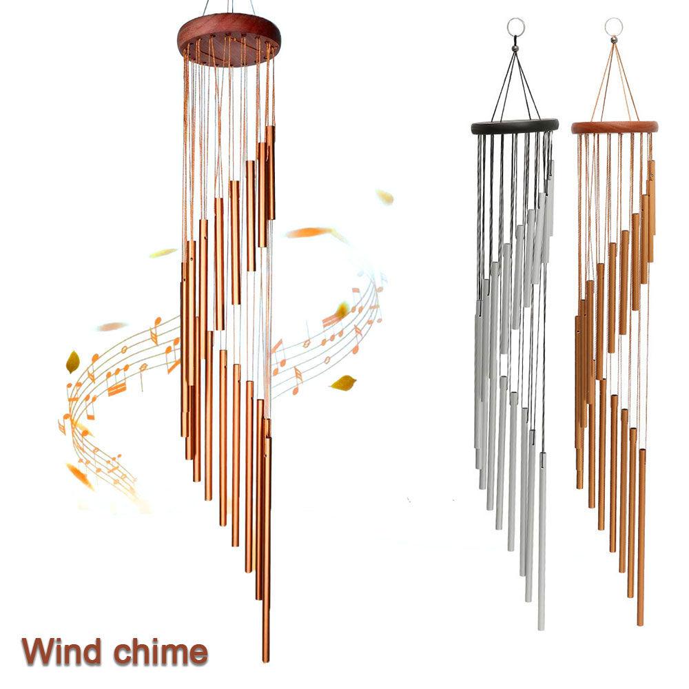 Nordic Wind Chimes Metal Wind Bells Classic Handmade Ornament 18 Tubes Outdoor Wall Hanging Home Decor 90x120cm Handmade Ornament Garden Patio Outdoor Wall Hanging Home Decor