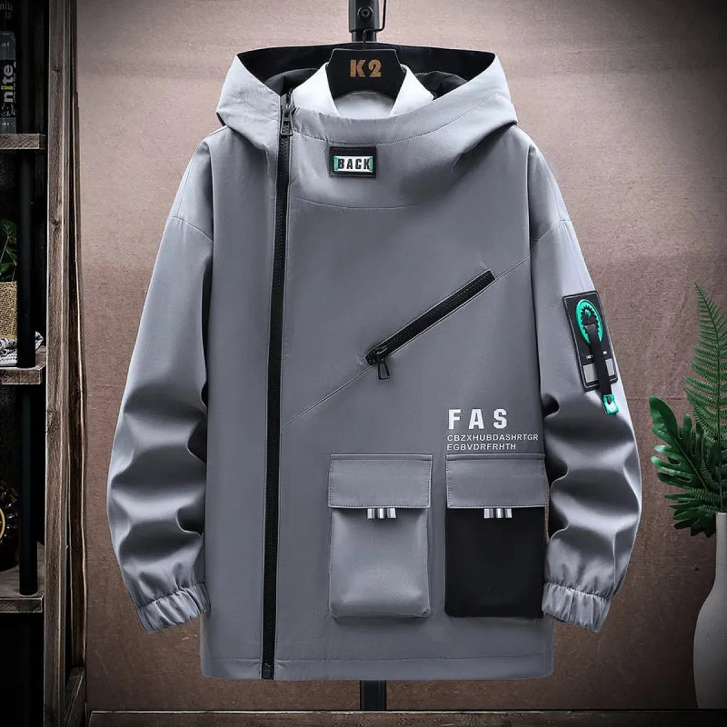 Men's Pilot Style Hooded Zipper Jacket