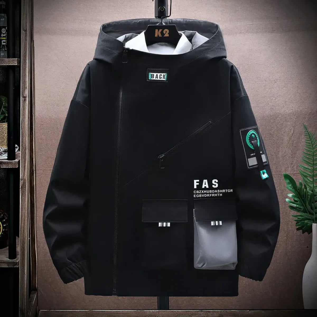 Men's Pilot Style Hooded Zipper Jacket