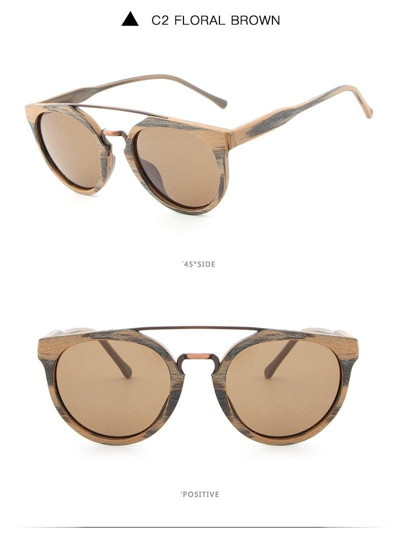Polarized Wooden Coated Floating Sunglasses Mens Womens vintage Eyewear Popular Lightweight frames Elegant Vintage Acetate Wood Sunglasses For Men/Women New Colorful Frames Quality Frames