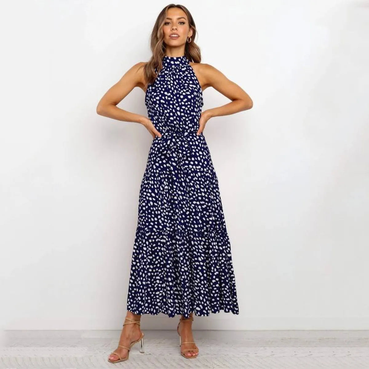 Polka Dot Halter Dress