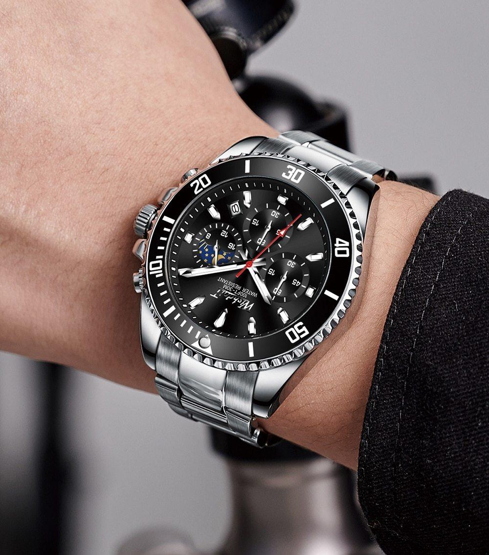 TREND New Men's Elegant Watch Waterproof And Scratch Resistant Stylish Stainless Steel Durable Wrist Watch