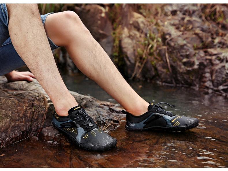 Summer Outdoor Mens Sports Water Shoes Non-Slip Beach Shoes Barefoot Upstream Shoes Quick-Dry Aqua Sock Barefoot For Beach Swim River Pool Lake Hiking Kayaking Surfing