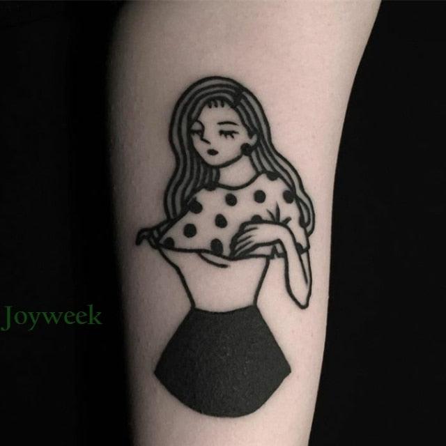 Different Small Waterproof Temporary Tattoo Sticker Cute Tatto Flash Tattoos Small Size Colorful Design for Kids Mens Womens