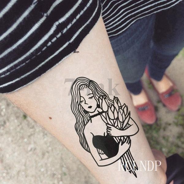 Different Small Waterproof Temporary Tattoo Sticker Cute Tatto Flash Tattoos Small Size Colorful Design for Kids Mens Womens