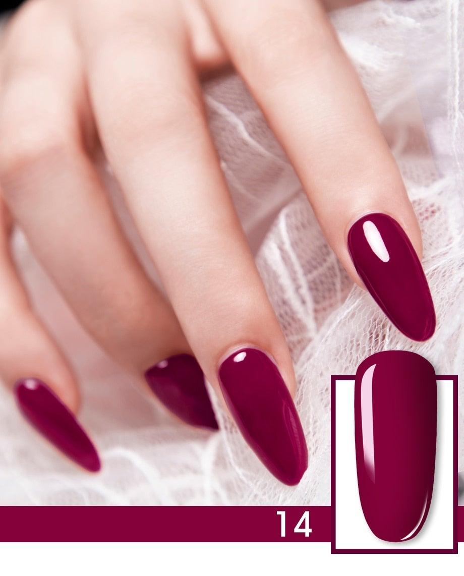 2022 New UV Glossy Nail Gel Polish Hybrid Permanent Manicure Design Luxury Colorful Effect For Women and Girls