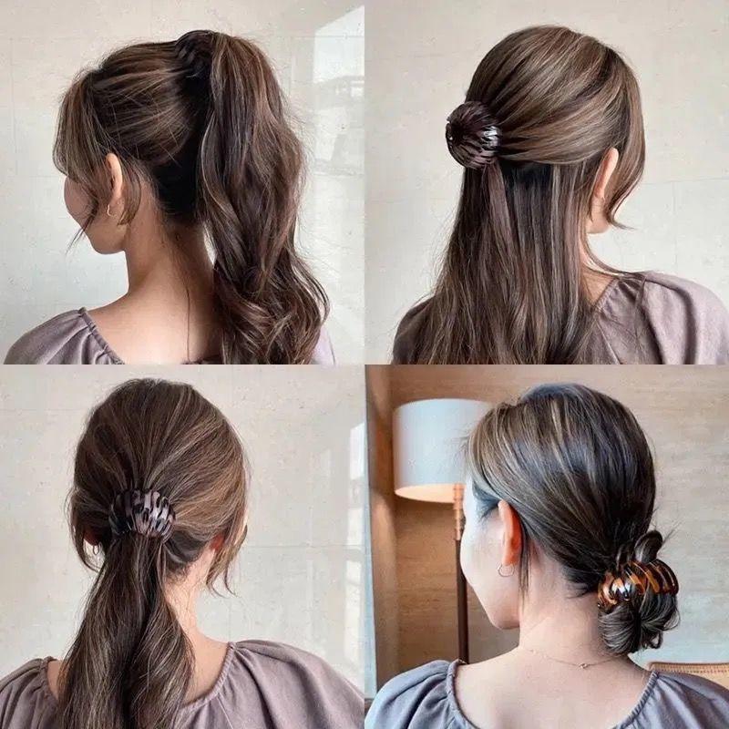 New Fashion Women Bun Hair Claw Horsetail Buckle Hair Clip Bird Nest Expanding Hair Accessories Female Ponytail Hair Accessories For Women