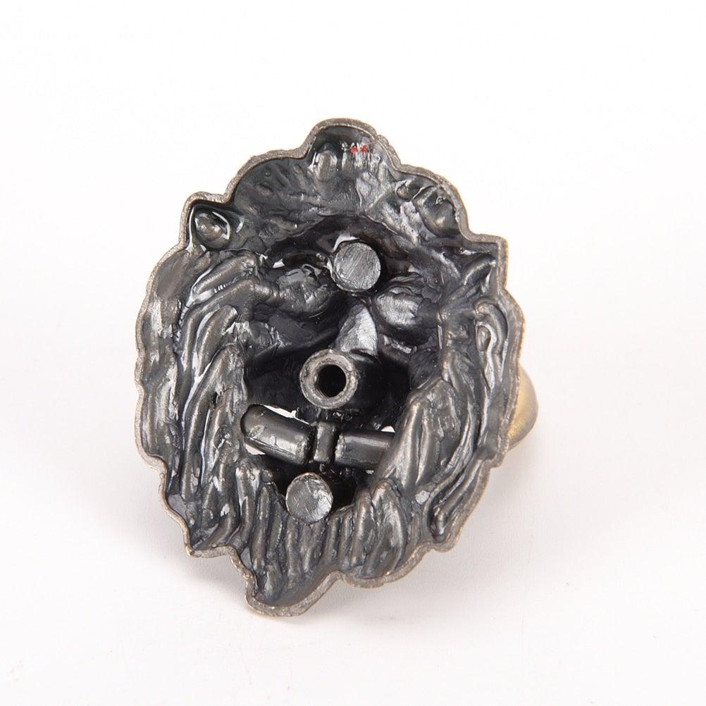 Vintage Lion Head Furniture Handle Lion Head With Ring Wardrobe Drawer Door Pull Retro Decoration Lion Head Pull Handle Knob Dresser