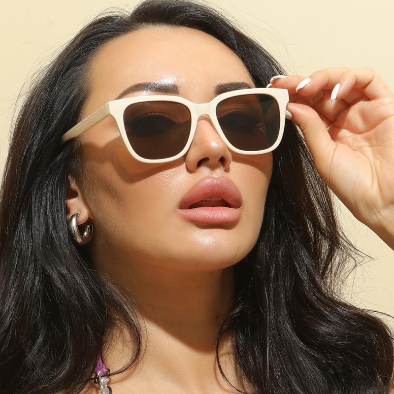 Fashionable Square Size New Female Candy Color Sunglasses For Male New Street Shooting Wind Glasses For Men & Women Sport Polarized Sunglasses Outdoor Riding Square Windproof Eyewear