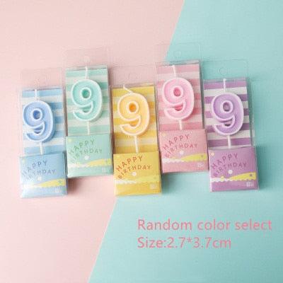 Multiple Color Numbers 0-9  Birthday Candles Cake Topper Insert Creative Birthday Party Number Candles Colorful Birthday Cake 0-9 Candles for Birthday Wedding Anniversary Reunions Theme Party Decoration Dessert Table Candle Ornaments