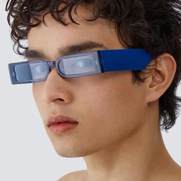 Rectangle Retro Sunglasses Trendy Small Rectangle Sunglasses Women Men Vintage Thick Frame Small Square Glasses n Small Glasses For  Men Modern Design Lightweight Frames Sunglasses For Summer