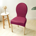 Seat Covers for Dining Room Chairs Stretch Round Home Seat Cover Jacquard Spandex Slipcovers Protector Case Chair Cover Stretch for Kitchen Hotel Banquet Stool Cover