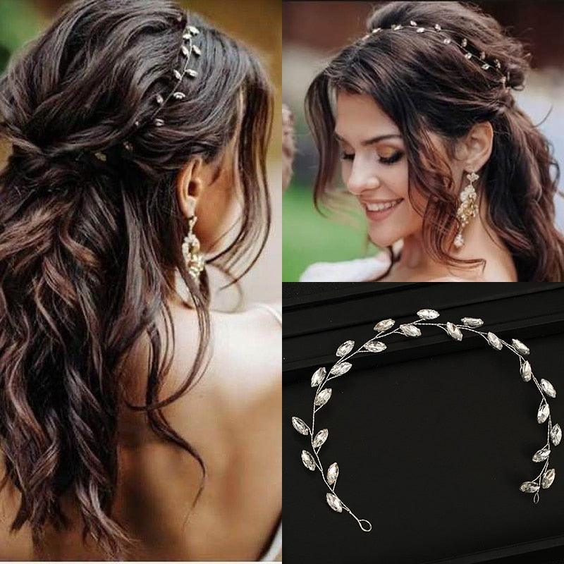 Silver Color Bridal Tiaras Headbands For Wedding Handmade Cheaper Crystal Women Hair Jewelry Girls Headpiece Gorgeous Hair Accessories For Women