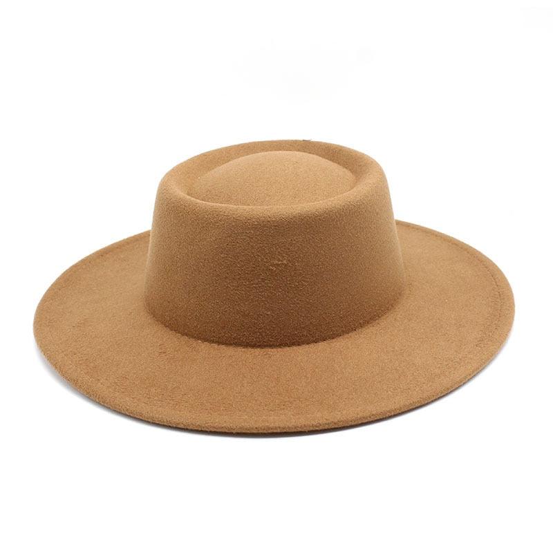 Simple Classic Unisex Fedora Hats Men Women Wide Brim Wool Jazz Hats Elegant Fedoras Hat for Women Lady Wide Brim Autumn Winter Cap Vintage Style Dress Formal Hat For Various Occasions 56-58CM