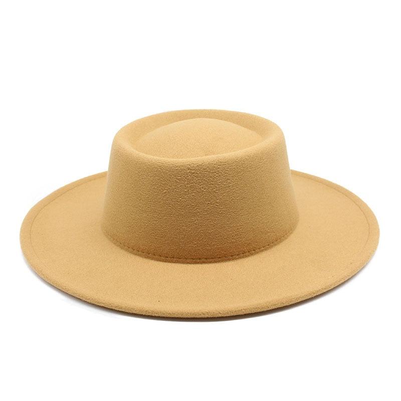 Simple Classic Unisex Fedora Hats Men Women Wide Brim Wool Jazz Hats Elegant Fedoras Hat for Women Lady Wide Brim Autumn Winter Cap Vintage Style Dress Formal Hat For Various Occasions 56-58CM