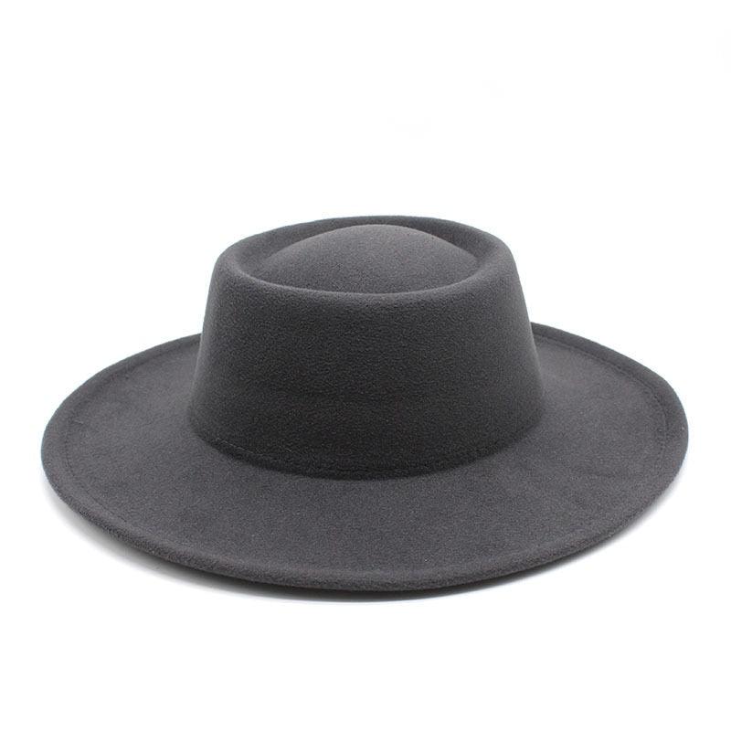 Simple Classic Unisex Fedora Hats Men Women Wide Brim Wool Jazz Hats Elegant Fedoras Hat for Women Lady Wide Brim Autumn Winter Cap Vintage Style Dress Formal Hat For Various Occasions 56-58CM