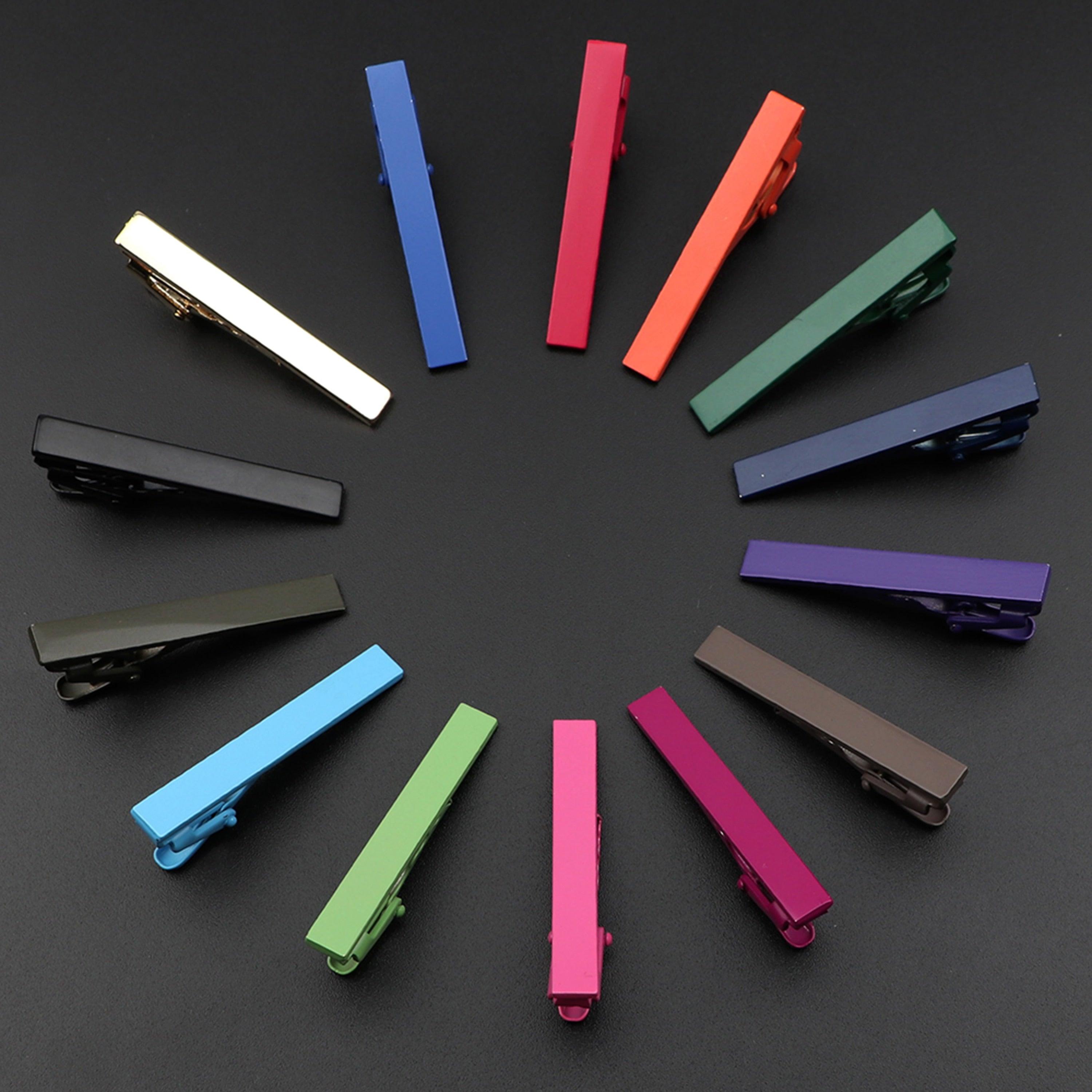 Simple Tie Clip For Men New Classic Fashion Quality Metal Fashion Solid Color Tie  Clips Men's Tie Clip Clothing Accessories Bright Colorful Practical Necktie Clasp Elegant Suit Accessories Comfortable Lightweight Tie Clips