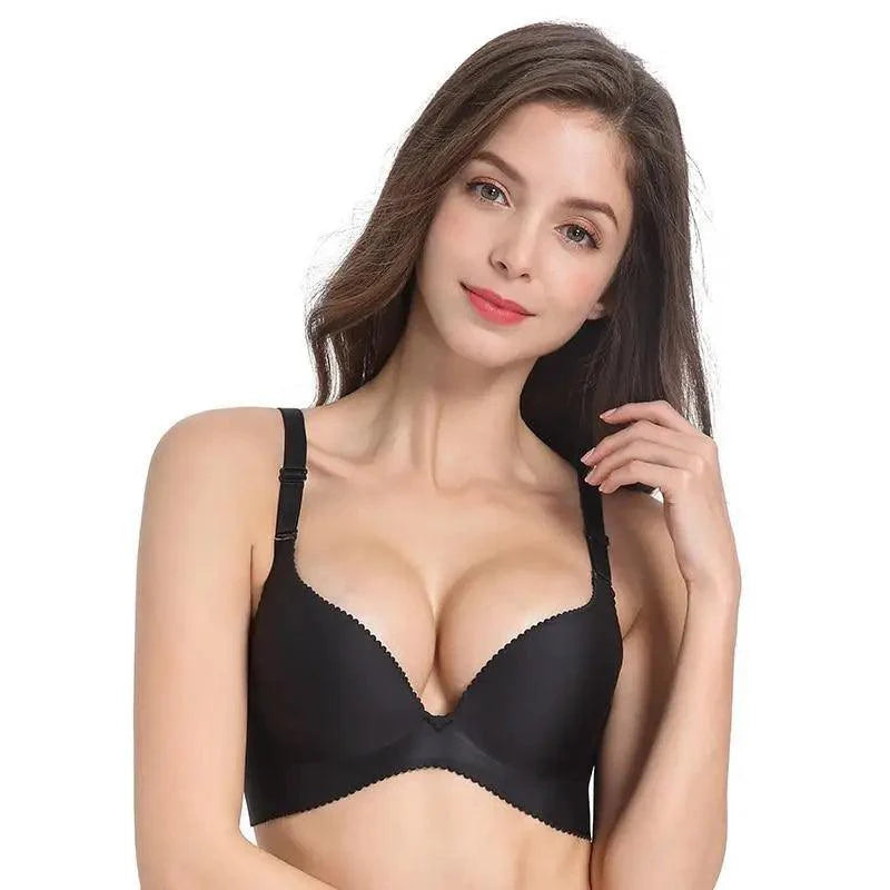 Sizzling Deep U Cup Bras For Women And Girls Push Up Bras Seamless Backless Intimates Female Underwear