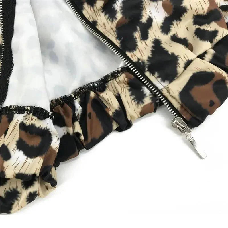 Sizzling Stylish Women's Long Sleeve Jacket Sweater Top Ladies Casual Leopard Print, Cardigan Zipper, Short Outwear, Coat Jacket