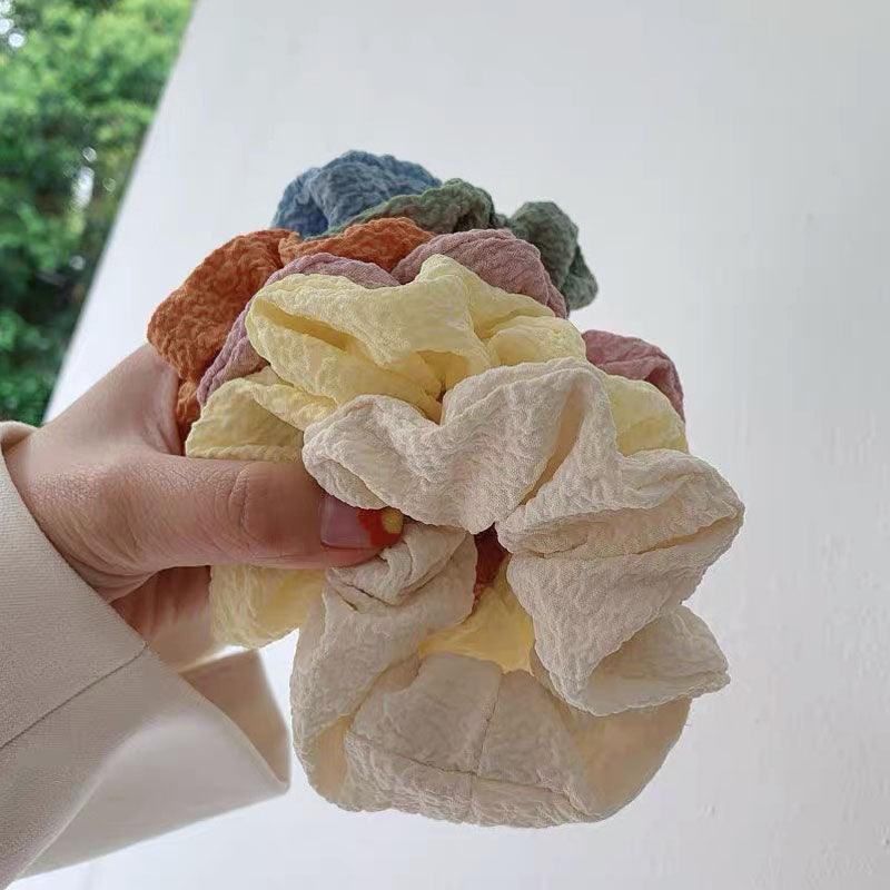 Soft Faux Fur Hair Scrunchies Plush Elastic Hair Bands Women Girls Ponytail Holder Rubber Band Fashion Headwear Ponytail Holder Accessories for Women