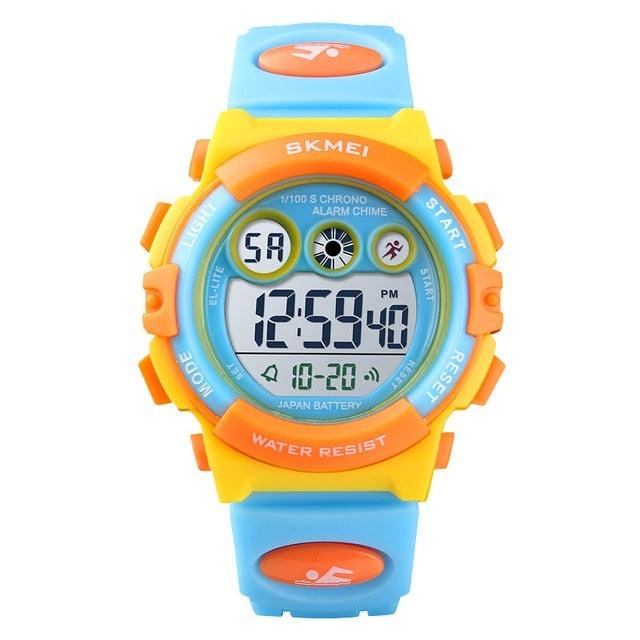 Sport Children Watch Waterproof LED Digital Kids Watches Luxury Electronic Watch Digital Sport Watches Outdoor Waterproof LED 7 Color Lights Electronic Watches For Girls Boys With Alarm Stopwatch Child Wrist Watch