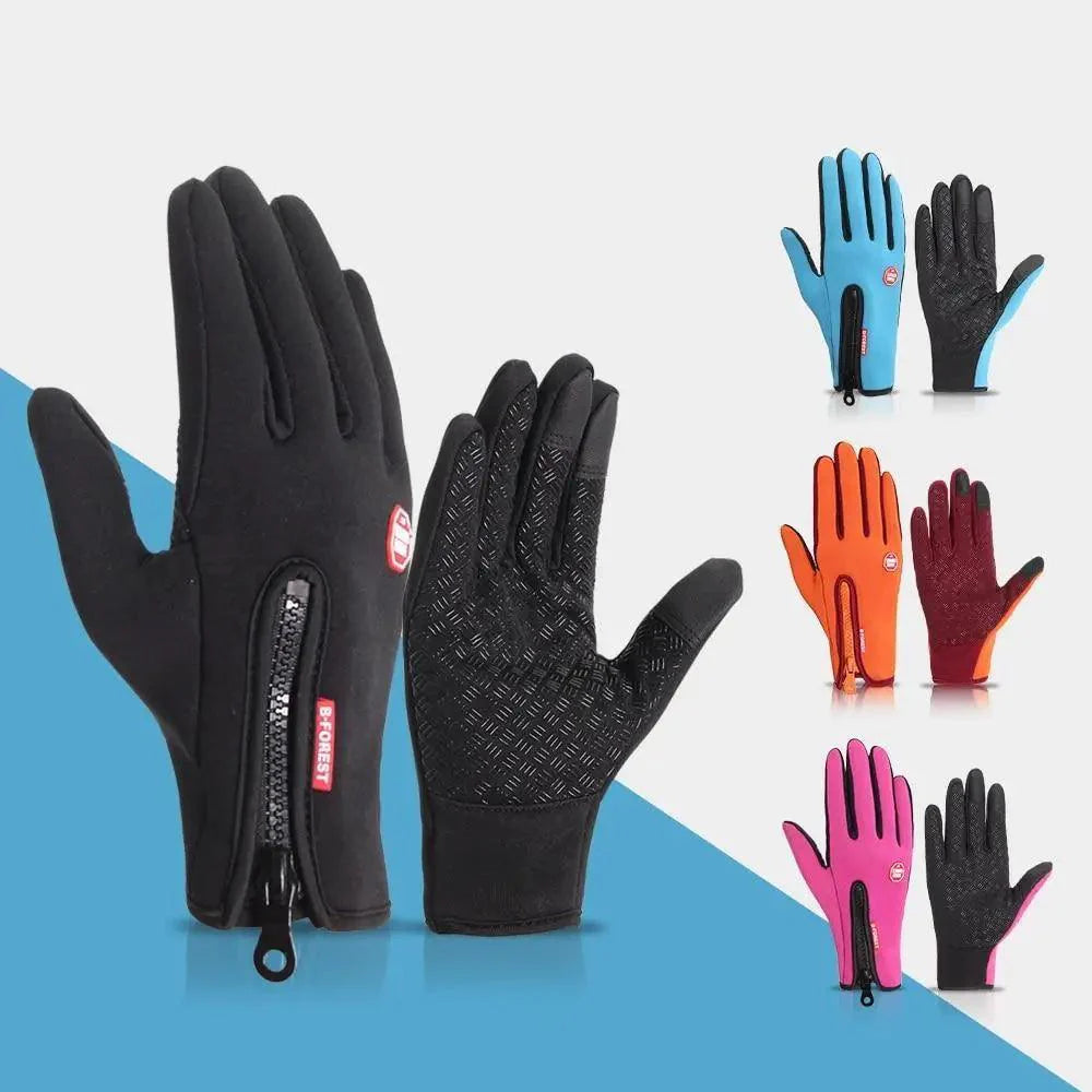 Stylish Winter Warm Cycling Gloves Fitness High Quality Men Women Wind Proof Bike Motorcycle Fishing Gloves Full Finger Touchscreen Gloves Cycling Gloves Touchscreen Waterproof Fleece Thermal Sports Gloves for Hiking