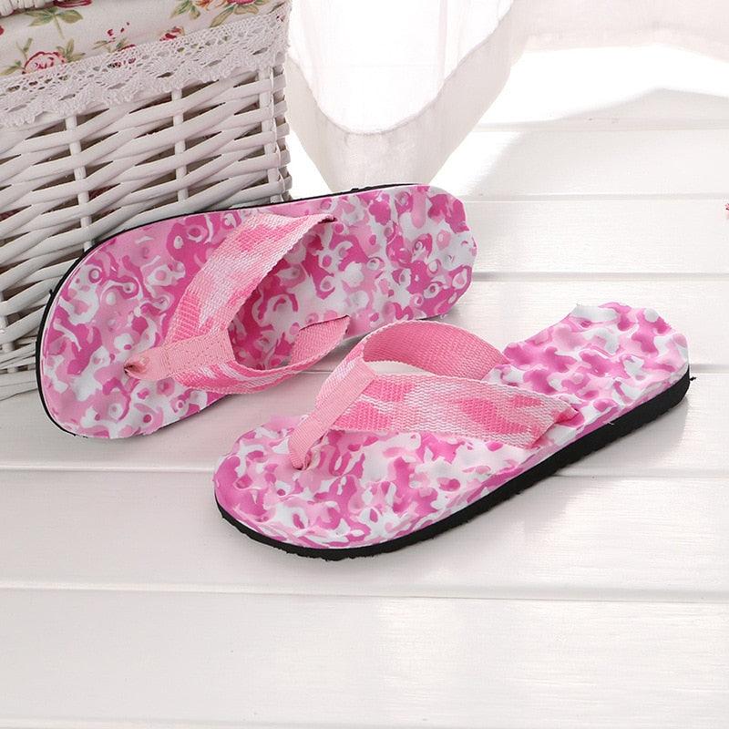 Summer Women Flip Flops Shoes Sandals Camouflage Outdoor Beach Shoes Slippers Daily Wear Casual Slippers Comfort Thong Style Flip Flops Sandals For Women With Arch Support For Comfortable Walk