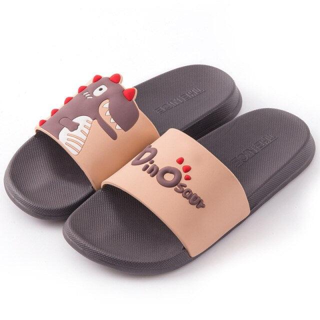 Summer Women Floor Flat Shoes Lovely Indoor Flip Flops Female Non-Slip Bathroom Home Slippers Women Cartoon Comfort Slip-On Sandal Shower Water Shoe