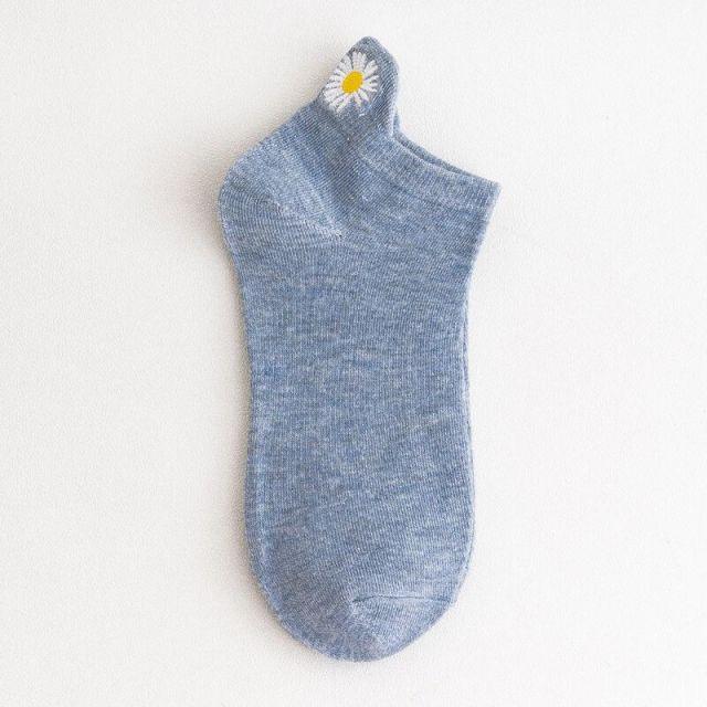 Summer Women's Socks Cute Flower Socks Simple Solid Color Socks Women's Long Socks Funny Breathable Socks For Men And Women