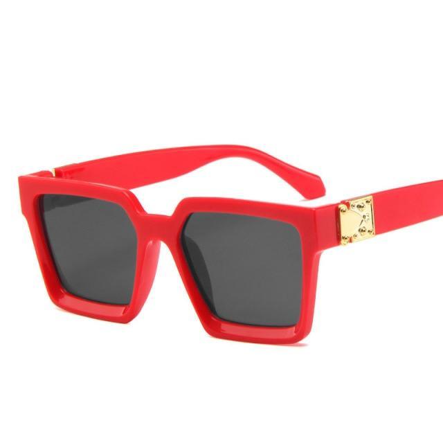 Sunglasses For Women Minimalist Classic Design Fashion UV400 Square Sun Glasses Unisex Square Shape Sunglasses For Men New Vintage Style Big Colorful Frame Sunglasses For Women In High Quality Mirror Sunglasses