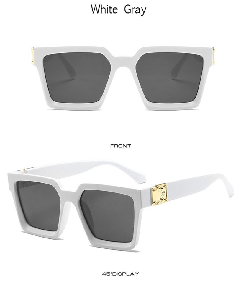 Sunglasses For Women Minimalist Classic Design Fashion UV400 Square Sun Glasses Unisex Square Shape Sunglasses For Men New Vintage Style Big Colorful Frame Sunglasses For Women In High Quality Mirror Sunglasses