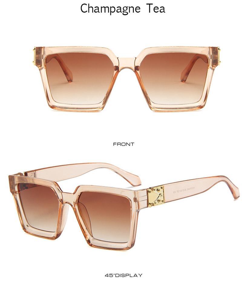 Sunglasses For Women Minimalist Classic Design Fashion UV400 Square Sun Glasses Unisex Square Shape Sunglasses For Men New Vintage Style Big Colorful Frame Sunglasses For Women In High Quality Mirror Sunglasses