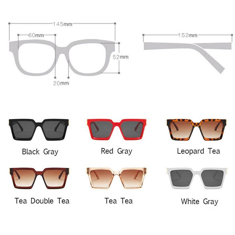 Sunglasses For Women Minimalist Classic Design Fashion UV400 Square Sun Glasses Unisex Square Shape Sunglasses For Men New Vintage Style Big Colorful Frame Sunglasses For Women In High Quality Mirror Sunglasses