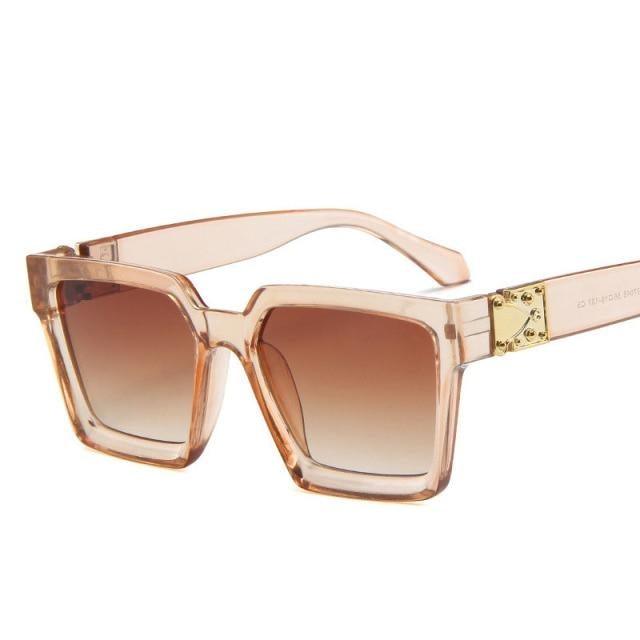 Sunglasses For Women Minimalist Classic Design Fashion UV400 Square Sun Glasses Unisex Square Shape Sunglasses For Men New Vintage Style Big Colorful Frame Sunglasses For Women In High Quality Mirror Sunglasses