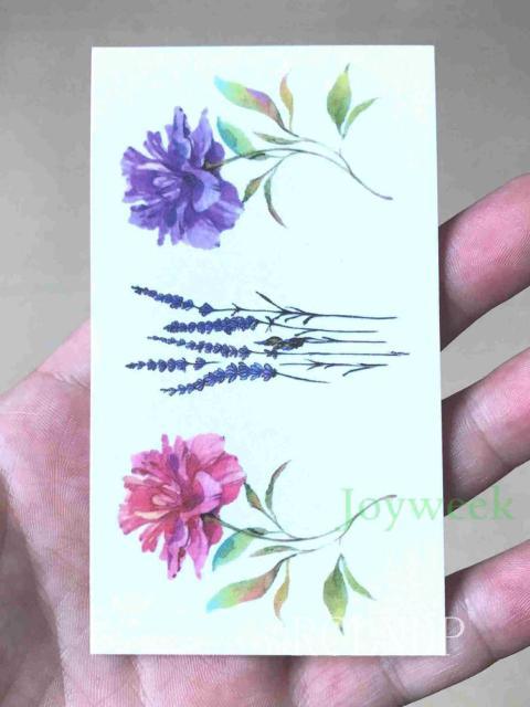 Temporary Tattoos Stickers for Women Muti-Colored Waterproof Roses Tattoo Sticker Black Small Flash Tatoo For  Mens Womens