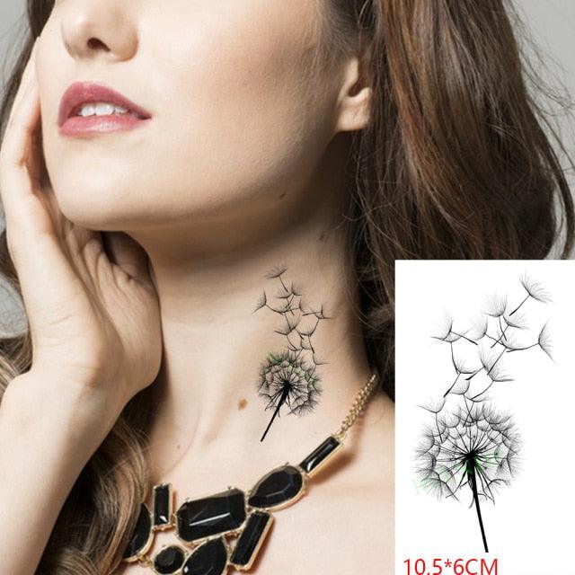Temporary Tattoos Stickers for Women Muti-Colored Waterproof Roses Tattoo Sticker Black Small Flash Tatoo For  Mens Womens