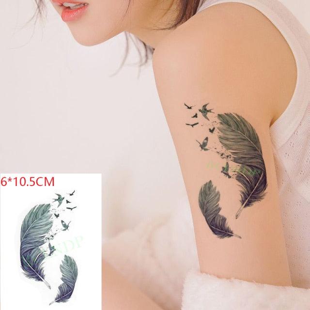 Temporary Tattoos Stickers for Women Muti-Colored Waterproof Roses Tattoo Sticker Black Small Flash Tatoo For  Mens Womens