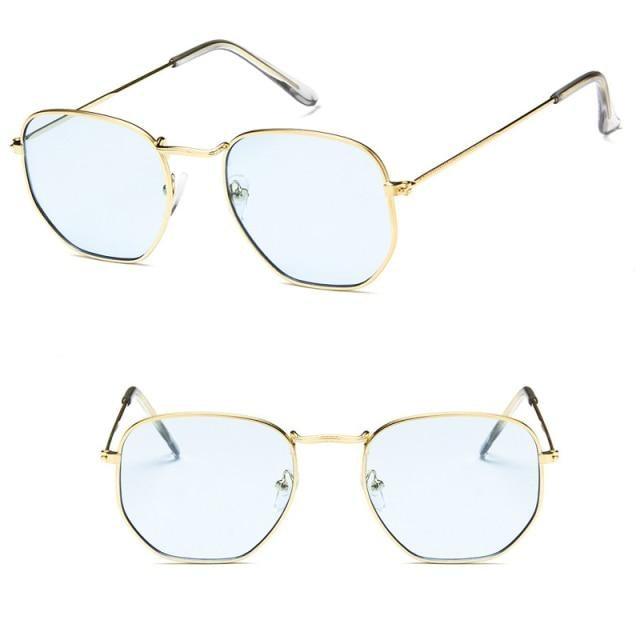 Trendy Oversized Square Metal Frame Sunglasses for Women Men Colorful Mirror Large Eyeglasses For Women Men New Stylish UV400 Sunglasses For Men