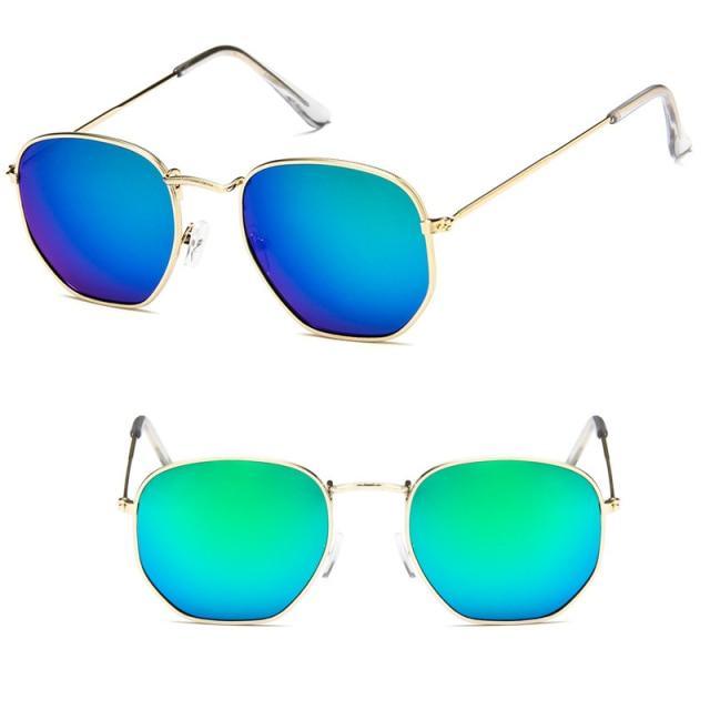 Trendy Oversized Square Metal Frame Sunglasses for Women Men Colorful Mirror Large Eyeglasses For Women Men New Stylish UV400 Sunglasses For Men