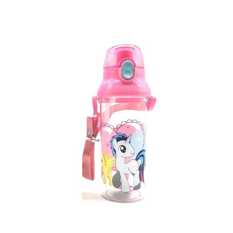 Unicorn Drinking Water Bottle for School Children Girls Kids with Straw Straps BPA FREE Cute Pink Outdoor Sport Water Bottle for Infant Toddler 500ml Anti-Spill Sippy Cup with Soft Silicone Straw BPA Free Anti Spill Lock Leak Proof Easy Neck Hanging Cap