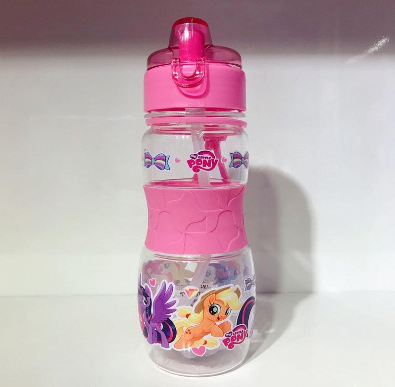 Unicorn Drinking Water Bottle for School Children Girls Kids with Straw Straps BPA FREE Cute Pink Outdoor Sport Water Bottle for Infant Toddler 500ml Anti-Spill Sippy Cup with Soft Silicone Straw BPA Free Anti Spill Lock Leak Proof Easy Neck Hanging Cap